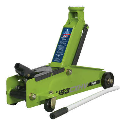 3 Tonne Long Reach Heavy-Duty Trolley Jack - Hi-Vis