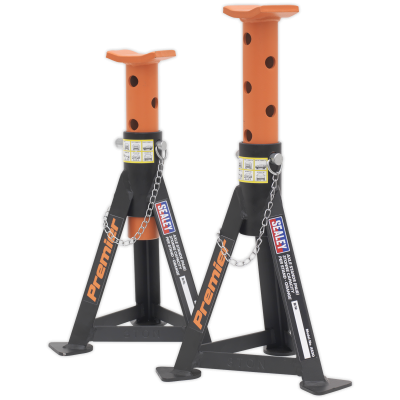 Axle Stands (Pair) 3 Tonne Capacity per Stand - Orange