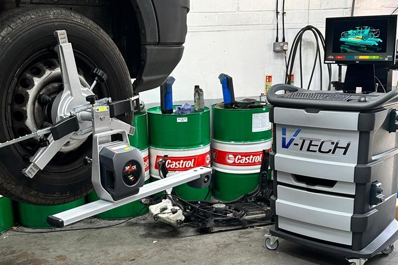 Wheel Alignment Equipments and Machine in a Garage